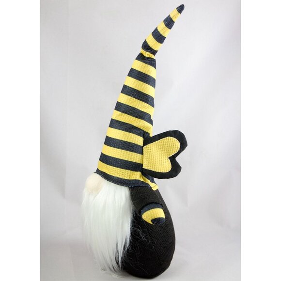 Bumble Bee Knitted Plush Gnome Figure 18 inches tall - Picture 2 of 4
